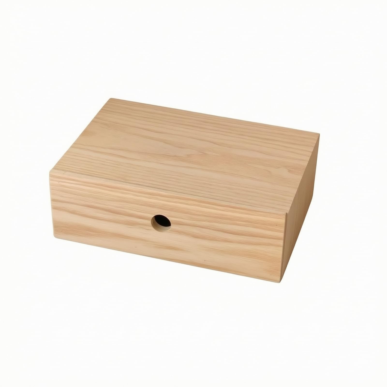 Portapenne E Organizzatore in Legno per Scrivania con Cassetto per Accessori E Oggetti Piccoli Scatola Rettangolare con Buco Tondo per Dito Adatto per Scrivania E Comodino