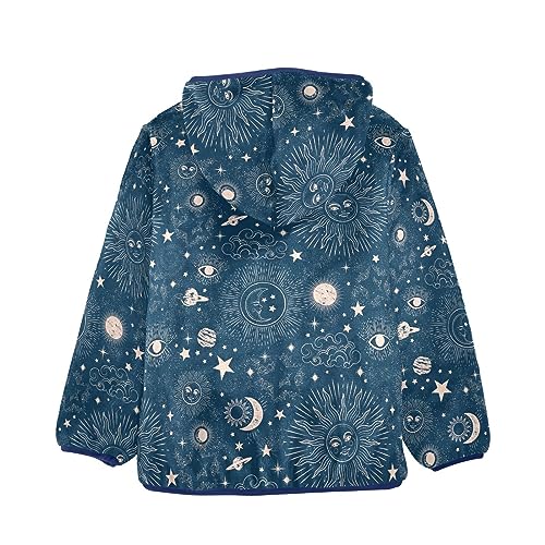 Sun Moon Cosmos Astrology Boys Fleece Hoody Jacket Zip Up Coat Warm Fall Winter Plush Jacket Long Sleeve Outerwear2