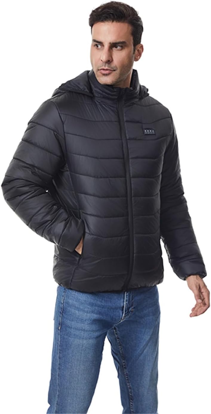 Heated Jackets for Men Women 27 Heating Zones Hooded Heated Fleece Jackets Usb Winter Unisex Waterproof Warm Thermal Coats