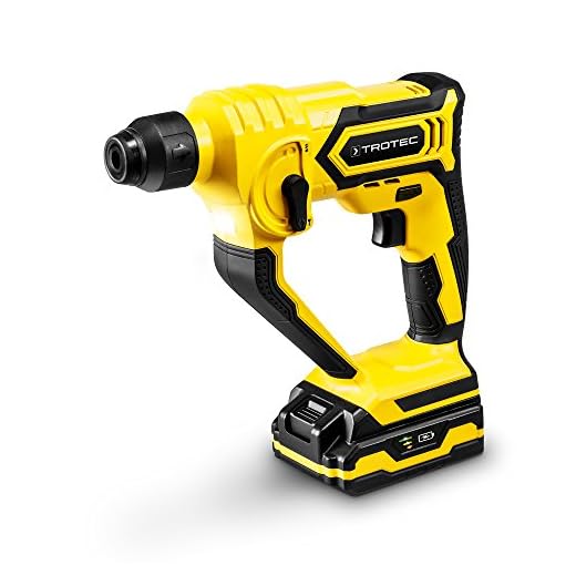 TROTEC Bohrhammer PRDS 10-20V mit Schnell-Ladegerät 1h, 1 Joule Bohrleistung
