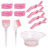 Wsimily 11Pcs Hair Dye Coloring Kit, Hair Dye Bowl and Brush Kit Professional Hair Color Mixing Blea