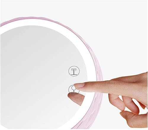 Miniatura 4 de DHAEY Detachable Makeup Mirror, Vanity Mirror Dimmable LED Lights with Wide-Angle t-Button Screen and Countertop Adjustable