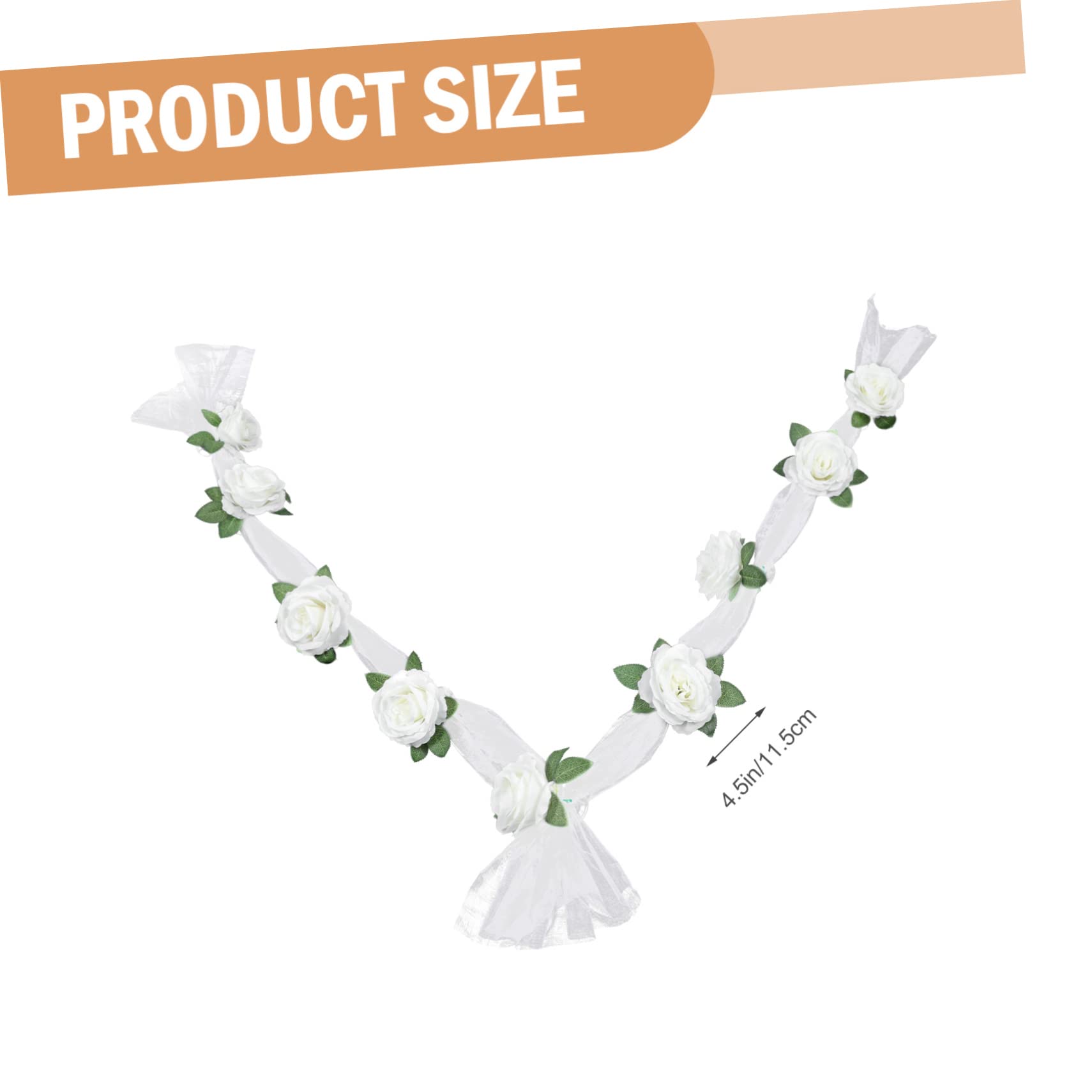 Zerodeko 2 Sets Hochzeit Auto Gürtel Lebensechte Rose Girlande Auto Decor Gefälschte Rose Hochzeit