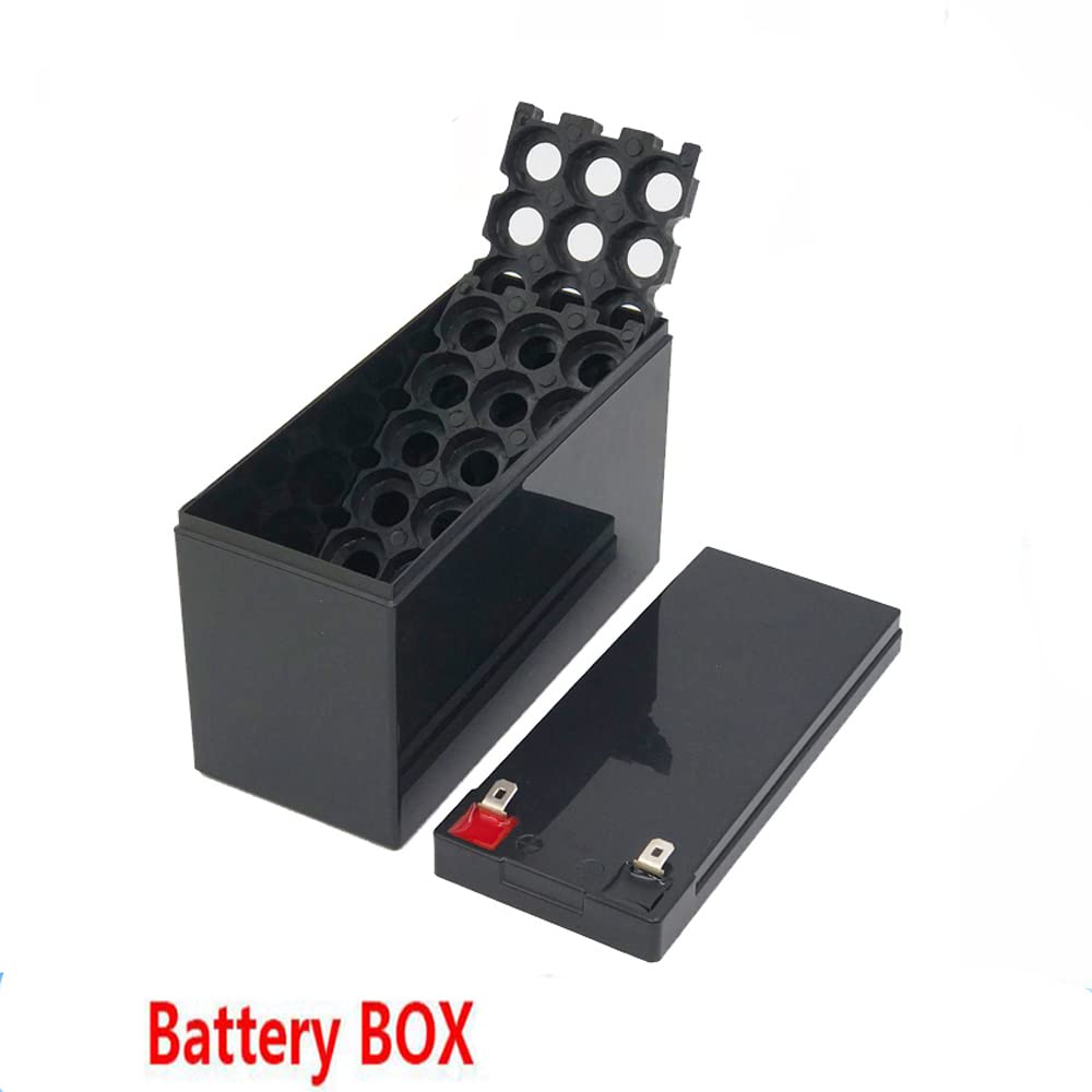 XBERSTAR 18650 Battery Holder,12V 3S 7P Li-ion DIY Case Holder for 18650 Powerwall Battery Pack Spot Clamp (Black Box&Nickel Strip)