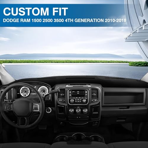 Alfombrilla para Dodge Ram 1500 2500 3500 2010-2018 protectora de salpicadero KUST 3