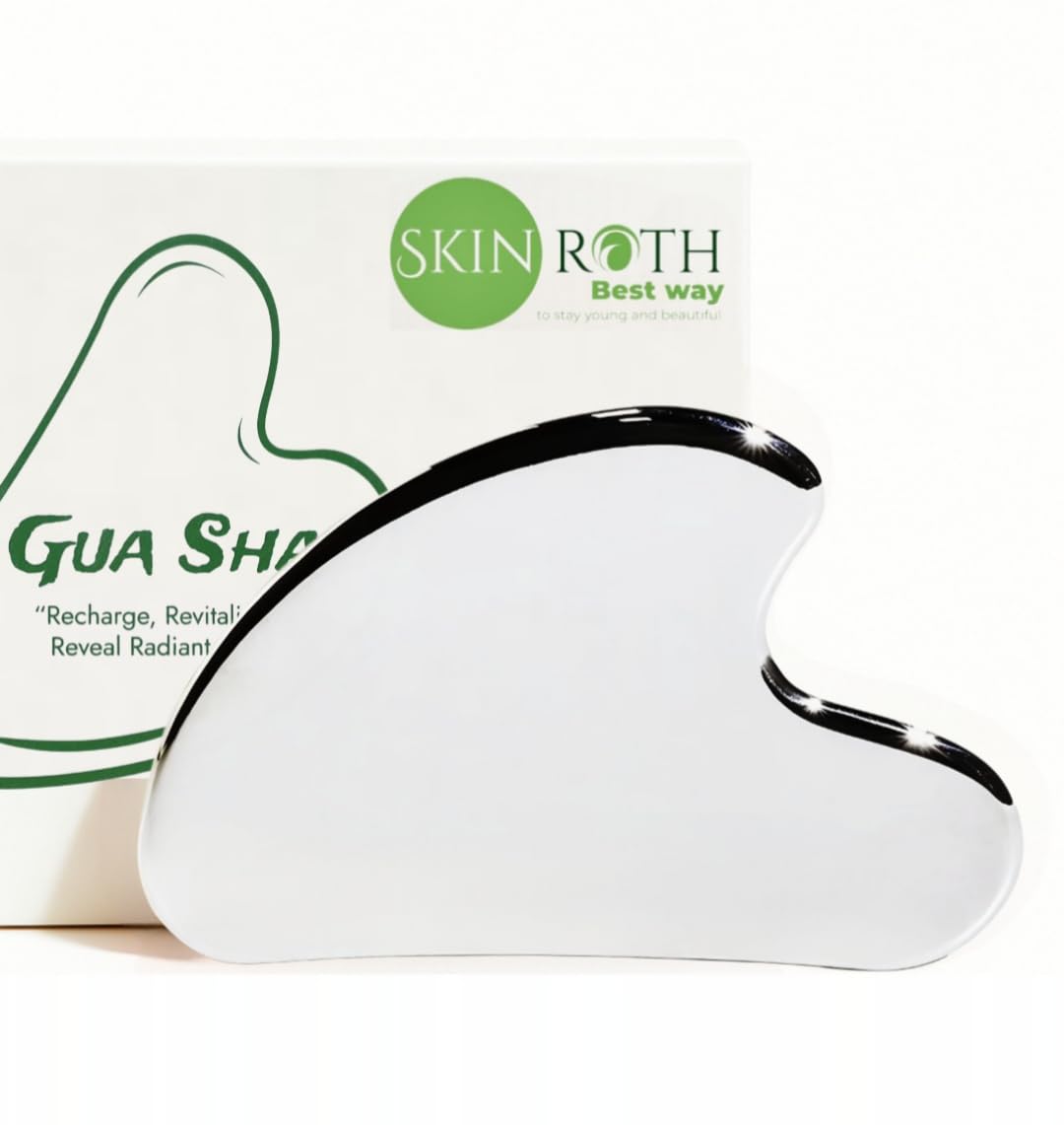 Absolute Scratch-Free Guarantee | Stainless Steel Gua Sha | Dual-Sided Smooth Edges | Facial & Body Massager for Anti-Aging, Jawline, Neck & Eyes (Heart Shape)