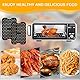 Vicloon Air Fryer Matten Liners,2 Stück Air Fryer Liner,perforierte Ausführung,Wiederverwendbar,Easy Clean Luftfritteuse Pad Antihaft Silikon Zubehör for Ninja,5.3x7.87 Zoll-Schwarz