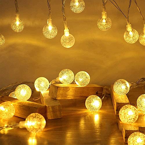 Image of Xenith 14 LED Crystal Bubble Ball Fairy String Lights for Diwali Christmas Xmas Tree New Year Party Birthday Wedding Garden Indoor Outdoor Decoration Light (Warm White, 3.5 Meter)