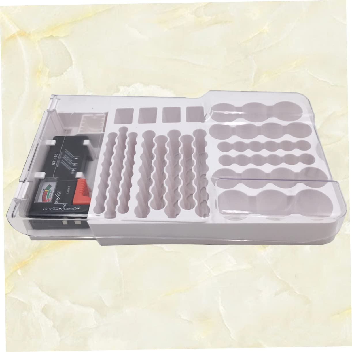 Gatuida Tester per Custodia di Stoccaggio della Batteria Robusto Organizer per La Conservazione della Batteria per