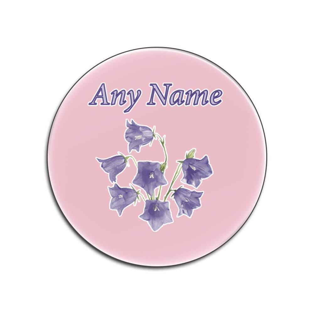 Dessous de verre violet lot de 4 en panneau dur thème nature et cloche bleue personnalisable
