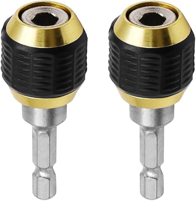 Saipe 2 Pcs 1/4 Inch Hex Shank Drill Bit Extension Screwdriver Bit Holder Extension Rod Self
