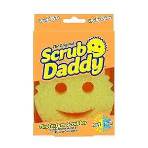 Cif The Original Scrub Daddy Cleaning Scrubber, Scratch-Free Multipurpose Dish Washing & Home Cleaning Pad, Scrubbing Pad with FlexTexture & Odor-Resistant for Kitchen, House & Outside