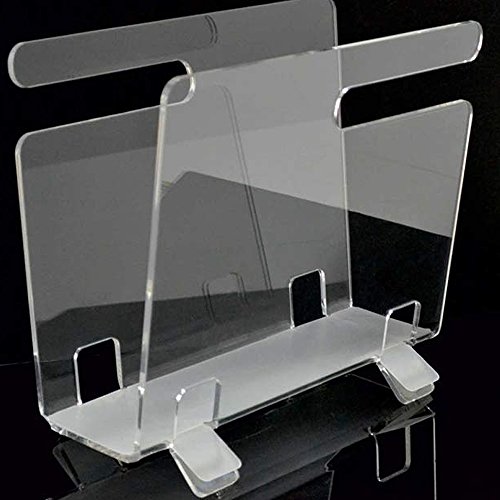 Revistero de plexiglás clásico con estructura transparente resistente y asas de transporte 2