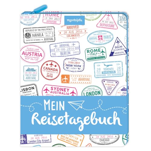 Mein Reise-Tagebuch - Eintragbuch mit Reißverschluss: Reisetagebuch zum Selberschreiben – für Urlaubserinnerungen, Checklisten und Geheimtipps