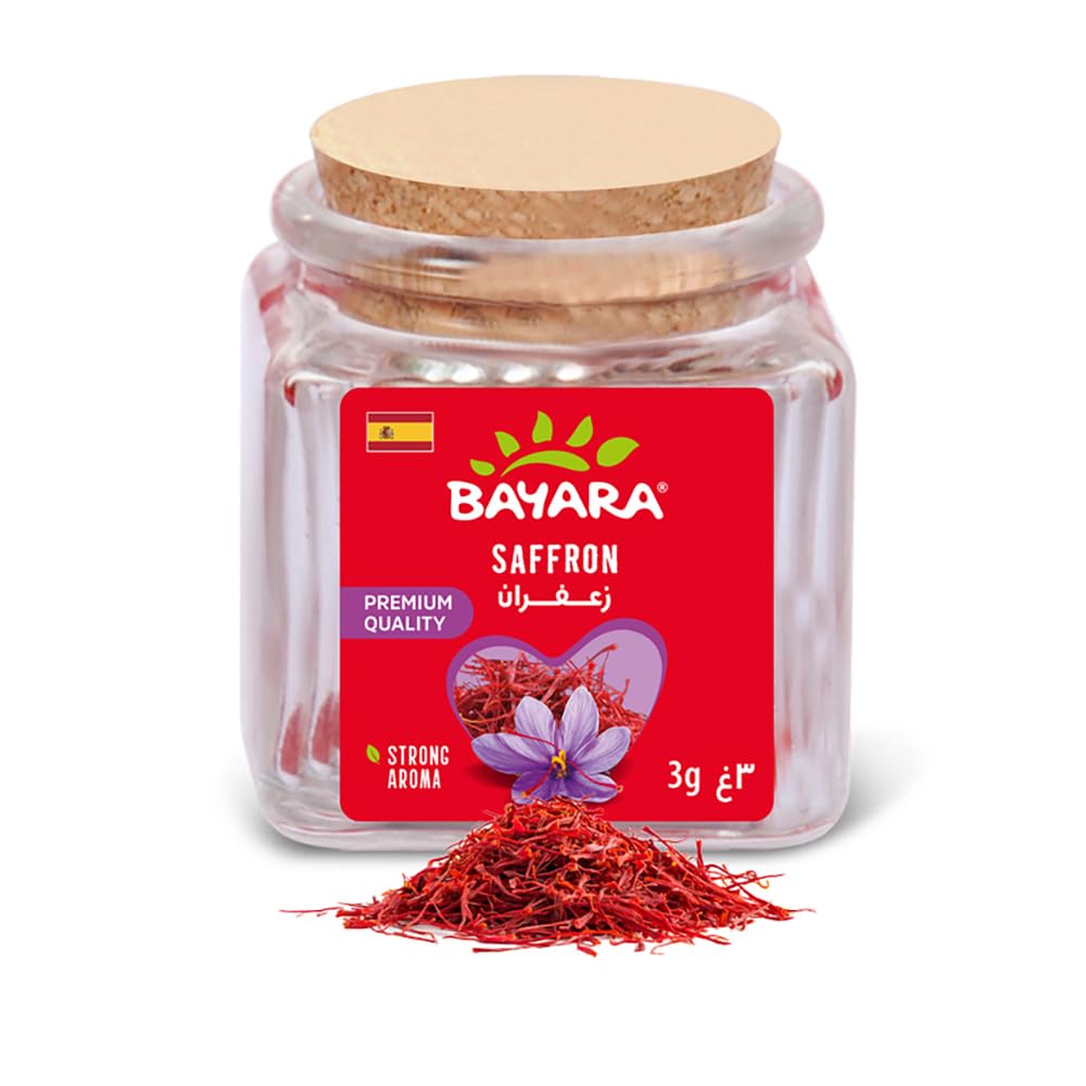 Bayara Saffron Glass Jar, 3 gm