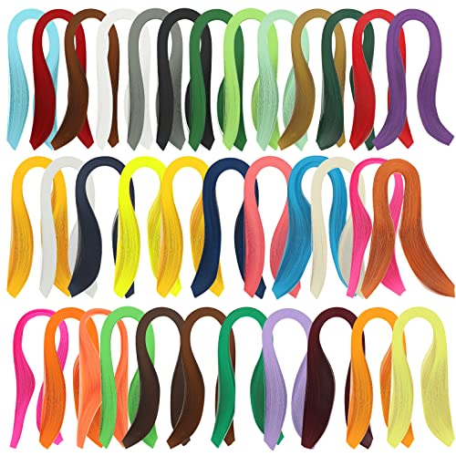 QTLCOHD 35 Colors 4200 Strips Paper Quilling Strips Width 3mm