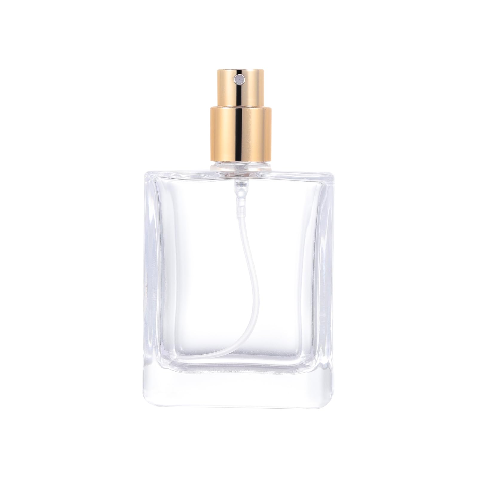Nachfüllbarer Parfümzerstäuber, 50 ml, große Parfümflasche für ätherische Öle, Parfüm, leere klare Glasnebel-Sprühflasche für Reisen und Ausgehen, 6 Stück