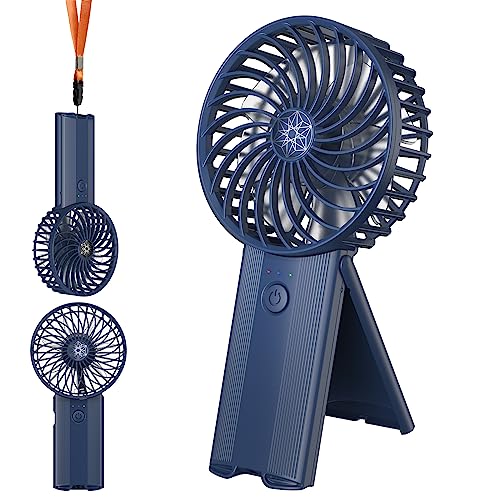 Refluxe Ventilador portátil, ventiladores portátiles ajustables de 4 velocidades, ventilador de escritorio recargable por USB, ventilador de mano máximo de 15 horas para viajes, oficina y exteriores