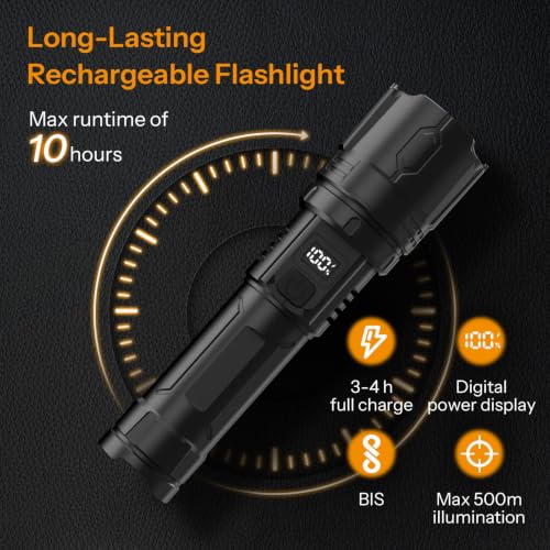 UN1QUE Store UN1QUE Digital Power Display Rechargeable Torch Light, - Image 6