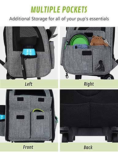 Pecute Pet Rolling Carrier, Pet Carrier Backpack Collapsible with Detachable Trolley, Multi-Function Pet Backpack with… - Image 7