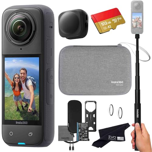 Insta360 X4 �g���x���o���h�� - 8K�h��360�A�N�V�����J�����A1/2�C���`48MP�Z���T�[�t���A8K 360 HDR�r�f�I�A72MP 360�ʐ^�AAI�ҏW | �L�����[�P�[�X�A���B��_�A�����Y�L���b�v(512GB)