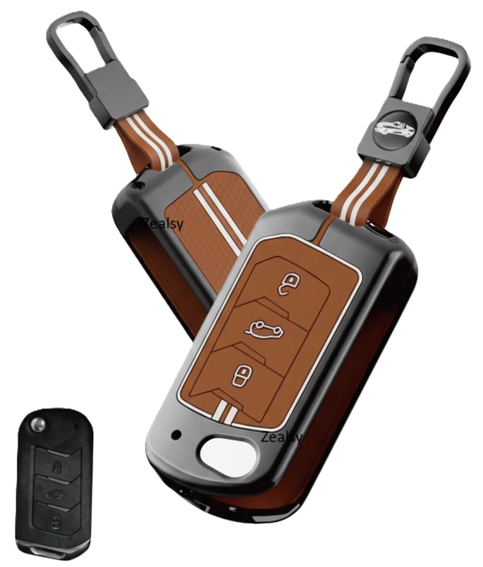 Image of Car Key Cover Compatible with Mahindra Scorpio N | 3Xo | Xuv 300 | Marazzo | Xuv 700 | Xuv 400 Ev | Bolero | Thar | Thar Roxx 3 Button Flip Key
