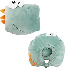 DASIAUTOEM Reisekissen 2 in 1 Verformbares Nackenkissen - Reisekissen Umwandelbar Nackenhörnchen, Kinder Reisekisen, Nackenstützkissen für Kinder, Teenager, Mädchen, Jungen, Flugzeug, Auto, Reisen