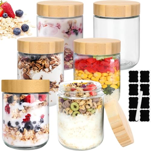La mejor selección de Frascos Hermeticos de Vidrio los preferidos por los clientes. 49 MCSWKEY Frascos de Vidrio con Tapa, 6 Piezas Frascos Herméticos de Vidrio para Almacenar, Tarros de Cristal con Tapa de Rosca, Bote de Cristal con Hermetica para Cocina y Despensa...