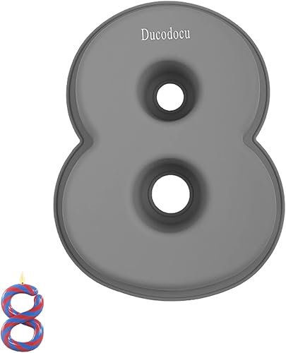 Ducodocu Moldes de silicona para tartas 3D de gran número, moldes novedosos para tartas, moldes para hornear bricolaje para cumpleaños, boda,