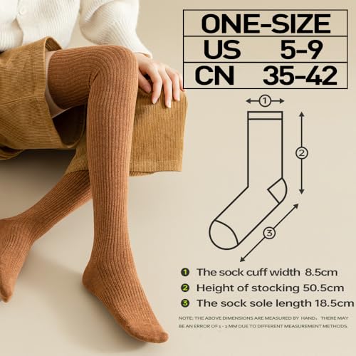 Image of Women's Long Compression Socks,Warm Boot Socks for Girls Over The Knee Stockings