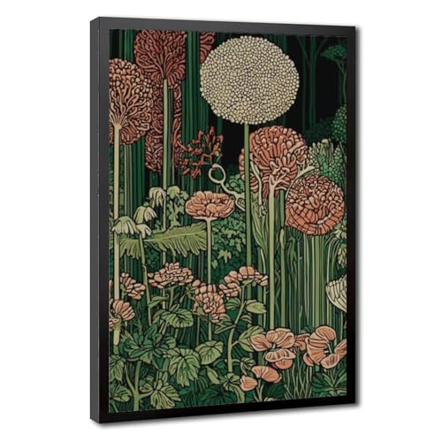 Poster abstrait rétro sur toile : l'art mural chic pour salon moderne