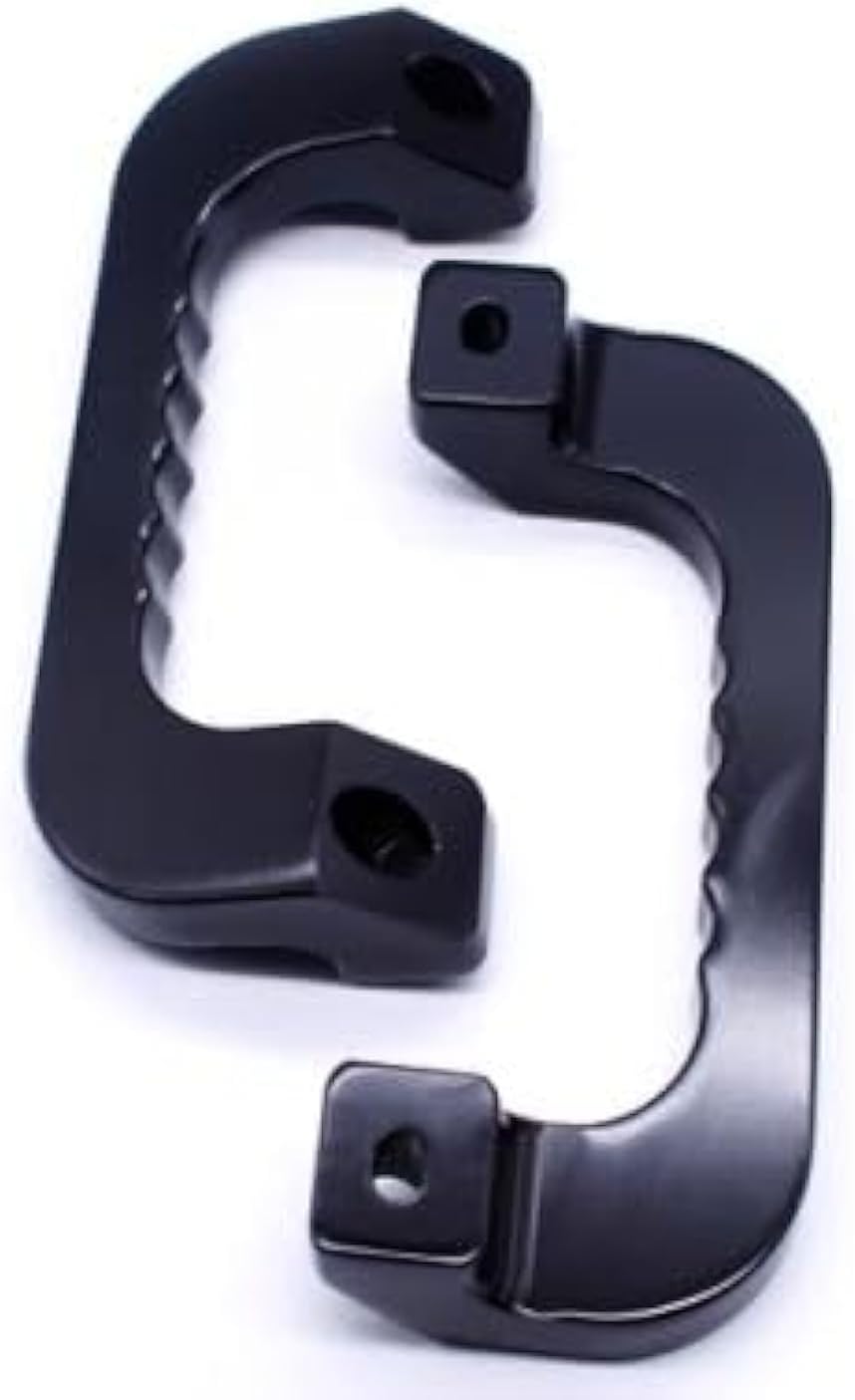 2 PCS Aluminum Alloy Interior Parts Grab Handles Compatible with Compatible with Toyota Hiace 200 Series (Black)