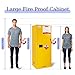 48 Gallon Yellow Flammable Storage Cabinet, Fireproof Steel Chemical Storage Locker with Adjustable Shelves, for Flammable Liquids, Industrial Use, Free Returns!