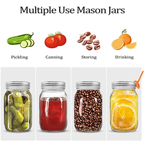 YUEYEE Einmachgläser 1L,Vorratsgläser mit Deckel,Mason Jars zum Gären, Einmachgurken,Tomaten,Marmelade,Lagerung Nudeln… - Image 5