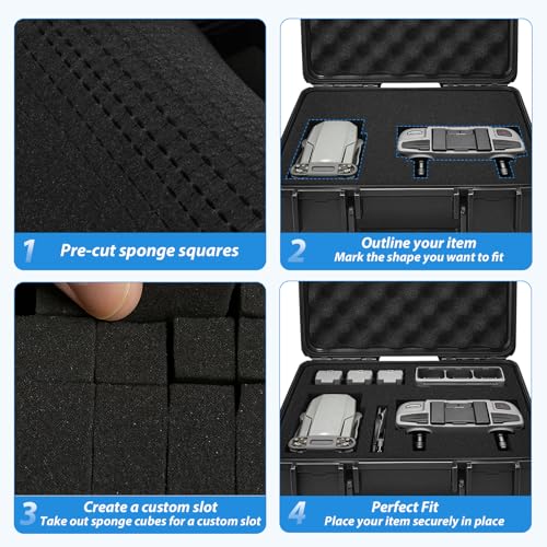 Maleta rígida con espuma personalizable, interior 11.4 x 9.8 x 5.7 pulgadas miniatura 3