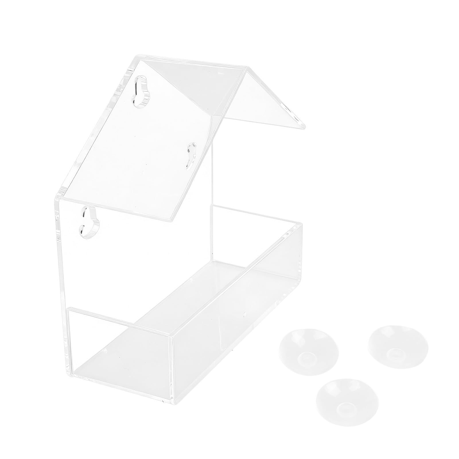 LUCKGONI Innovatively Parrots Feeders With Double Compartment For Balanced Nutrition Transparents Easy Refill Secure Cage