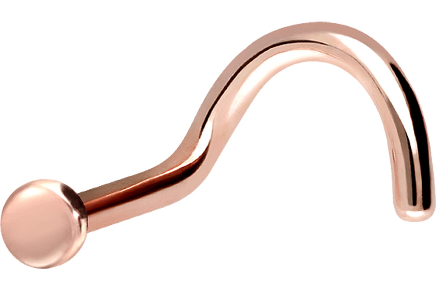 PIERCINGLINE piercing nasal de acero quirúrgico con placa - espiral nasal en 4 colores