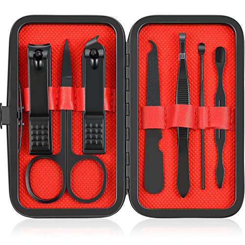 Set of 7，Manicure set Nail Clippers Set Stainless Steel Nail Clippers Toenail Pedicure Tool Clippers Kit, Nail Trimmer tools with Travel Case