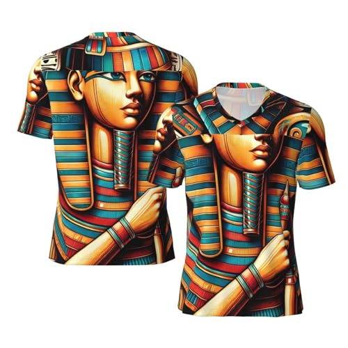 Stylish Athletic Sports Jersey Ancient-Egyptian-Art-God Men's Rugby Jersey X-Large Black