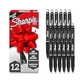 Sharpie S-Gel Gel Pens, Black Barrel, Medium Point (0.7mm), Black Gel Ink Pens, 12 Count - Home, Office, School, Journaling, Writing, Note-Taking, Teacher Supplies