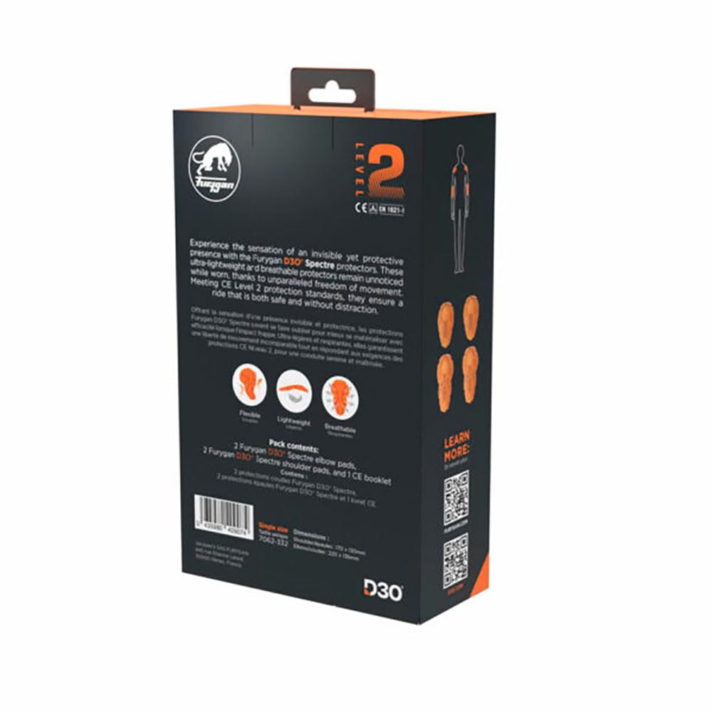 Furygan Jacket Pack Spectre D3O L2 - Pack Protecciones Moto Hombros y Codos Nivel 2