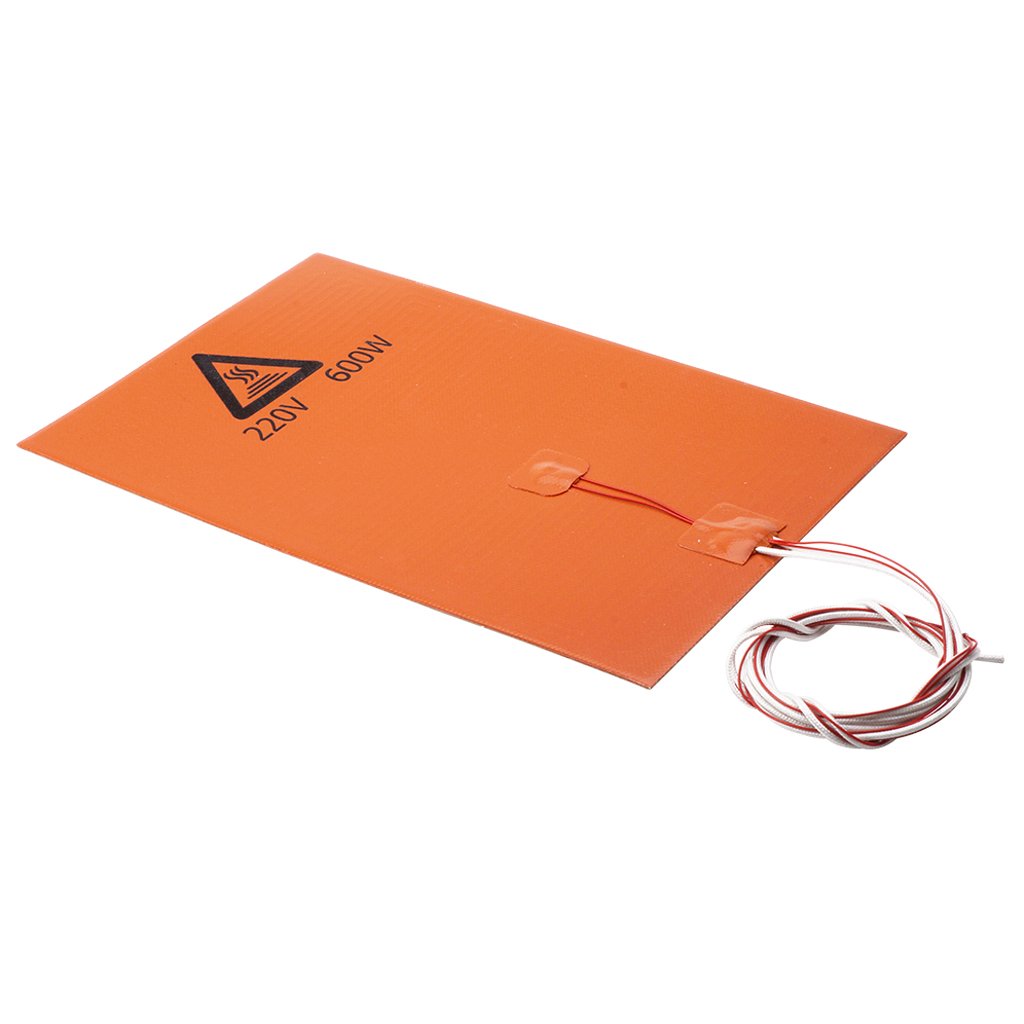 Alfombrilla Calefactora de Silicona para Impresora 3D para Cama Caliente, Almohadilla Calefactora, Pieza Calefactora, Calentamiento Rápido, Larga Vida, 200x300x3mm600w