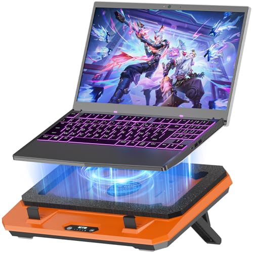 IETS GT300 Upgraded Laptop Cooling Pad with Adjustable Stand, Turbo Boosted Cooler for Rapid Cooling 10-17inch Gaming Laptop, Flexible Sealing Ring,Featuring Air Filtration and USB Hub