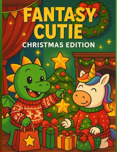 Fantasy Cutie: Christmas Edition: Cozy Christmas Coloring Book: 40 lindas ilustraciones navidenas para todas las edades