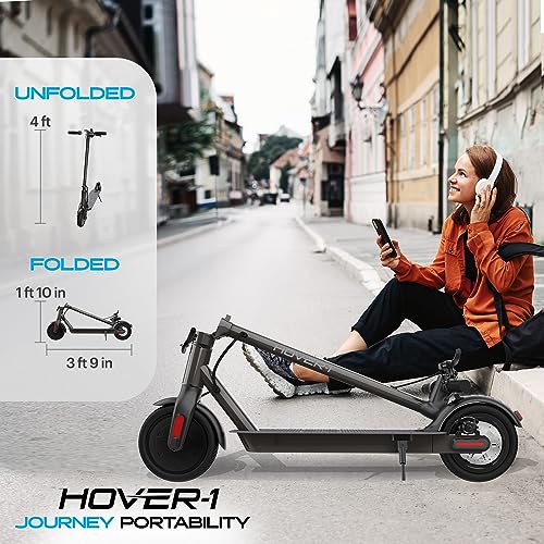 Image of Hover-1 Journey Electric Scooter 14MPH, 16 Mile Range, 5HR Charge, LCD Display, 8.5 Inch High-Grip Tires, 220LB Max Weight, Cert. & Tested - Safe for Kids, Teens, Adults