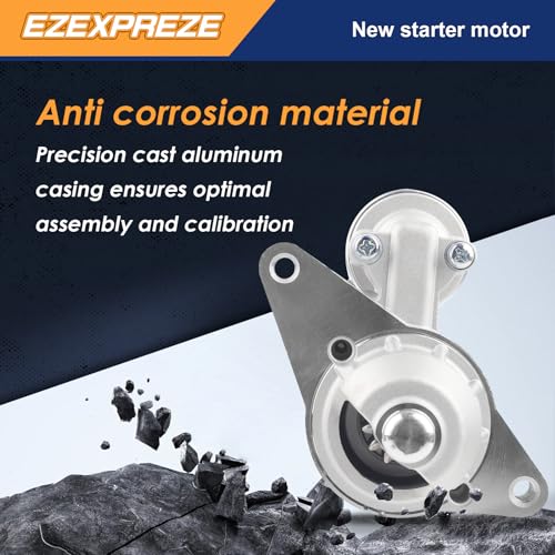 Image of Ezexpreze 5405 Starter Motor Compatible with Ford F-150 2011-2012 V6 3.5L /3.7L, Mustang 2011-2012 V6 3.5L, 1.2KW 12V 12-Tooth Clockwise, Replace# BR3T-11000-AC, BR3Z-11002-A