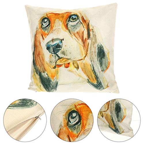CLISPEED Capa de Almofada de Algodão Com Impressão de Cão Capas de Almofada de Linho Capa de Almofad