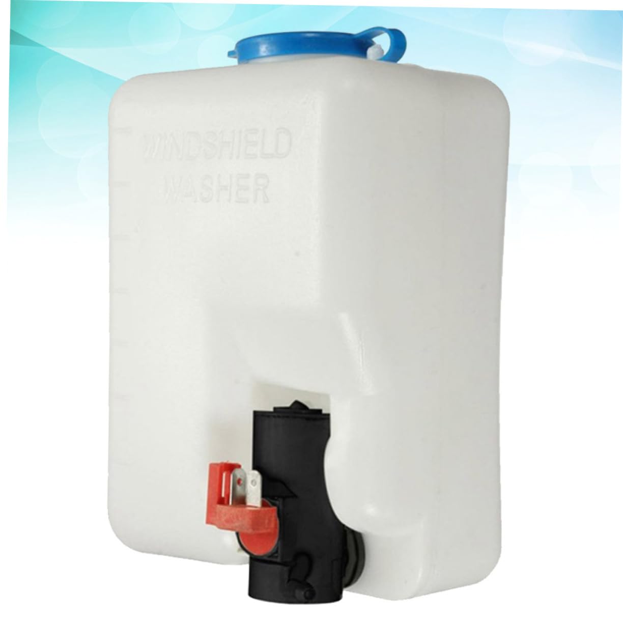 Depósito de Líquido Lavaparabrisas 1, 5l Negro Kit de Plástico | Remolque y Vehículo Todoterreno, Incluye Manguera de 1, 5m, Boquillas y Fijaciones de Cableado
