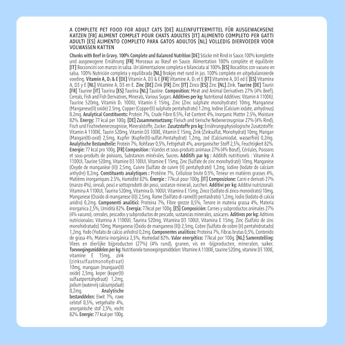 by Amazon Hundefutter, nass, Dose, Stücke mit Rind in Sauce, 6 x 1,24 kg