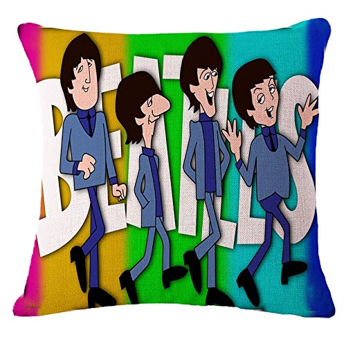 LYTFQ Housse De Coussin 4 Pièces Housses De Coussin Decoratif 45X45Cm Housse De Coussin Taie d’oreiller en Lin Beatles… - Les Beatles, Paul McCartney, John Lennon, RIngo Starr, George Harrison LYTFQ Housse De Coussin 4 Pièces Housses De Coussin Decoratif 45X45Cm Housse De Coussin Taie d'oreiller en Lin Beatles… – Image 4